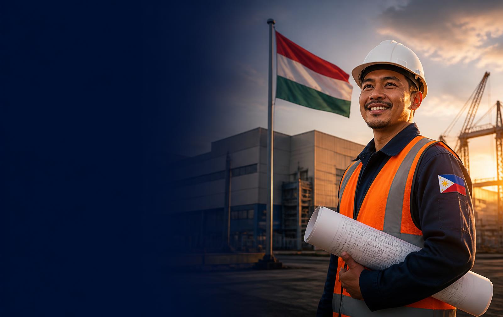 Skilled worker on a Hungarian manufacturing floor